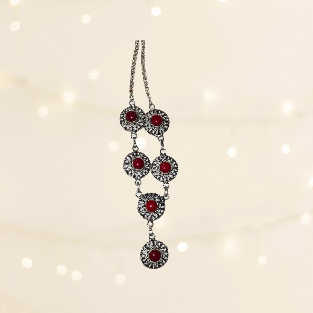 Red Onyx Pendant Necklace